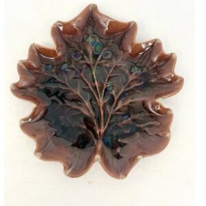 Vintage‎ Royal Haeger Green Leaf Pottery Dish Mid Century Serving Platter